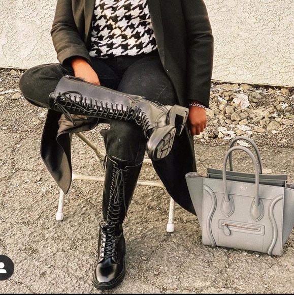 Tall combat boots - Picture 3 of 7